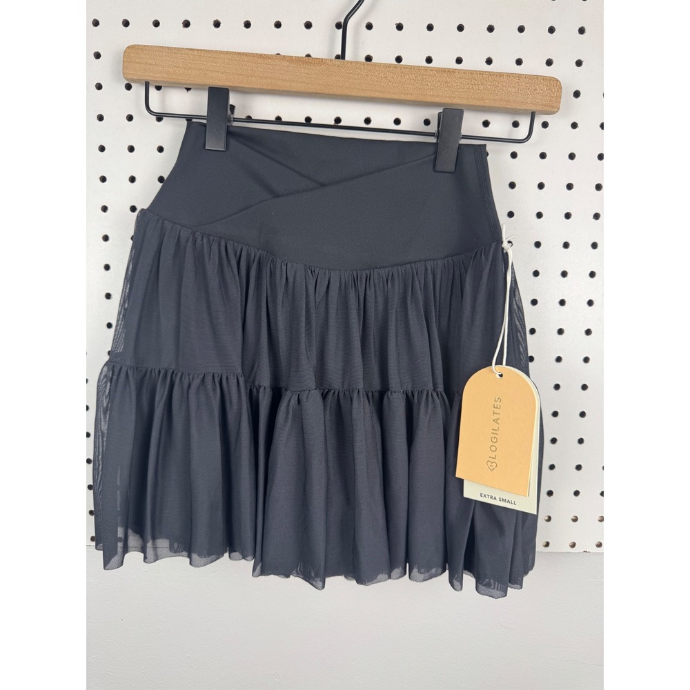 Blogilates Ballerina Skort Black Tiered Mesh Athletic Skirt XS Cassey Ho Target